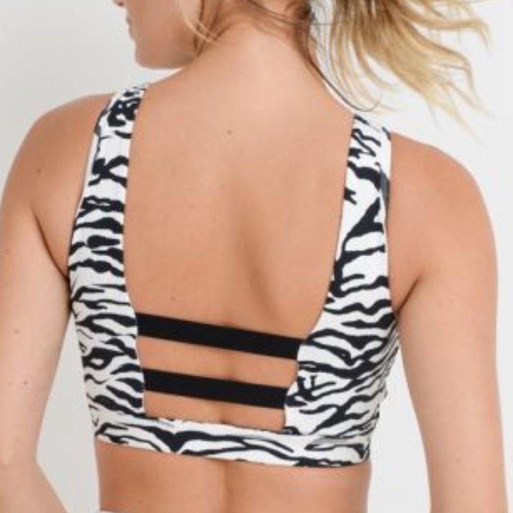 Zebra Sports Bra